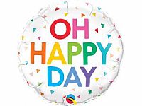 Fóliový balónik Kruh - OH HAPPY DAY 45cm