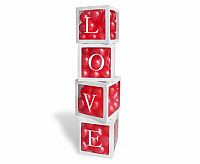Škatule na balóniky Love - 4 x 35 cm