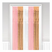 Party závěs rose gold - pruhy 90 x 250 cm
