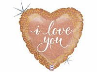Fóliový balónik Srdce Rosegold ILY 46cm