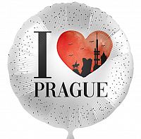 Fóliový balónik I Love Prague - 43cm