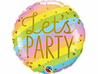 Fóliový balónik Kruh - dúhové LET'S PARTY 45cm
