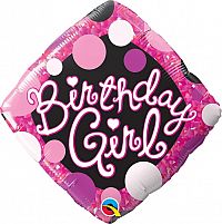 Fóliový balónik Diamant - Birthday Girl 45cm