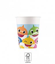 EKO papírové kelímky - Baby Shark 200ml/8ks