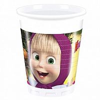 Plastové kelímky - Máša a Medvěd 200ml/8ks (Plastové kelímky - Máša a Medvěd 200ml/8ksv)