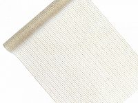 Organza potištěná, zlatý potisk proužky 0.48x9m