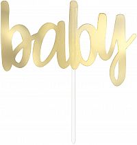 Dortová ozdoba "baby" zlatá