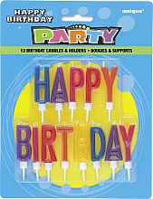 Svíčky dortové - nápis Happy birthday