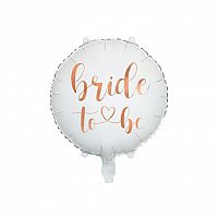 Fóliový balónik "Bride To Be" BIELÝ, 45 cm
