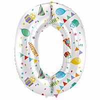 Foliová číslice - Party Joy 0 - 86 cm