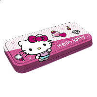 Hello Kitty třípatrové plechové pouzdro