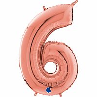 Číslice 6 rose gold (66cm,26")