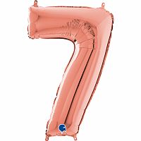 Číslice 7 rose gold (66cm,26")