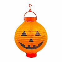 Závěsný lampion dýně oranžový - svítící