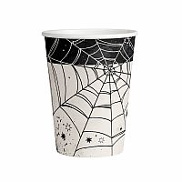 EKO Papírové kelímky Happy Halloween - pavučiny 8 ks