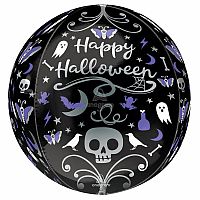 Foliový balonek koule Orbz Happy Halloween 40 cm