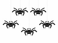 Dekorace závěsná Halloween pavouci 5 ks