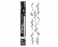 Vystřelovací konfety Serpentiny - stříbrné 40 cm