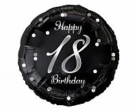 Fóliový balónik kruh 18. - strieborný