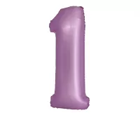 Fialová číslice 1 matná - 76 cm