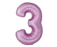 Fialová číslice 3 matná - 76 cm