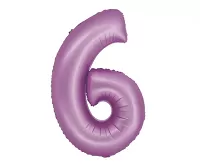 Fialová číslice 6 matná - 76 cm