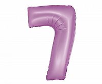 Fialová číslice 7 matná - 76 cm