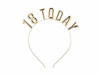 Zlatá čelenka "18 today"