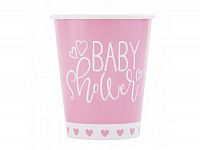 Papírové kelímky Baby Shower růžové