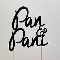 Zápich do svatebního dortu - černý Pan Paní