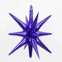 Fóliový balónik 3D hviezda fialová - nebalený