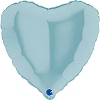 Foliový balonek srdce pastelově modré 46 cm