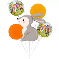 Set Happy Birthday s králikom - fóliové balóniky