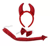 Čelenka diabolské rohy, chvost a motýlik