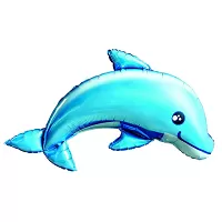 Fóliový balónik modrý delfín 48 x 80 cm