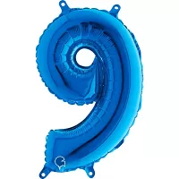 Fóliová číslica modrá 9 - 35 cm