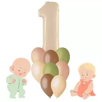 Sada balónků První narozeniny - neutrální 8ks