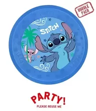 Plastové talíře Stitch znovupoužitelné 21 cm - 4 ks