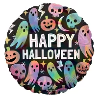Fóliový holografický balónik duchovia Happy Halloween 43 cm