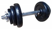 ACRA nakladacia činka jednoručný set 2 x 10 kg (20 kg) pogumované