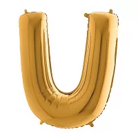 Fóliové písmeno U zlaté 102 cm