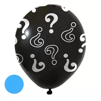 Latexový balon kluk nebo holka? s otazníky - Modrá náplň 45 cm