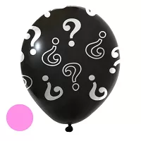 Latexový balon kluk nebo holka? s otazníky - Růžová náplň 45 cm