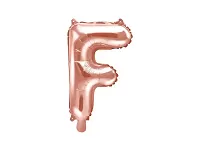 Fóliové písmeno F rose gold 35 cm