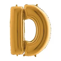 Fóliové písmeno D zlaté 102 cm