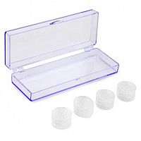 Spokey SHELL Špunty do uší na plávanie, transparentné, 4 ks