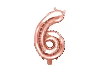 Fóliová číslica - rose gold 6 - 35 cm
