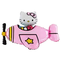 Fóliový balónik Hello Kitty - lietadlo 61 cm