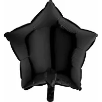 Fóliový balónik hviezda čierna 45 cm - Nebalený