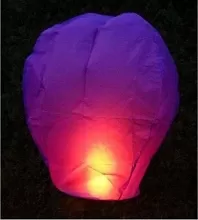 Lampion štěstí fialový